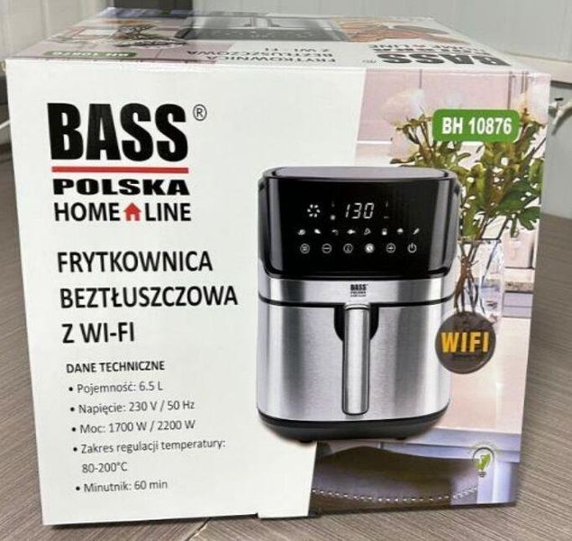 Розумна аерофритюрниця (мультипіч) з Wi-Fi та сенсорною панеллю 6,5 л Bass Polska BH 10876 BH 10876 фото